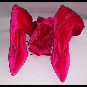 Hot pink thigh high boots - size 8.5